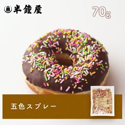 夏季要冷蔵 五色スプレー 70g（チョコスプレー・トッピングチョコ）