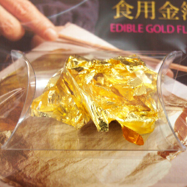 箔一 食用金箔 金箔（太鼓ケース）約0.004g（金粉 縁起物 ガトーショコラ おせち料理 デコレーション） hanshoya-10005085 パン・製菓材料とはとむぎの半鐘屋 サンプル画像2