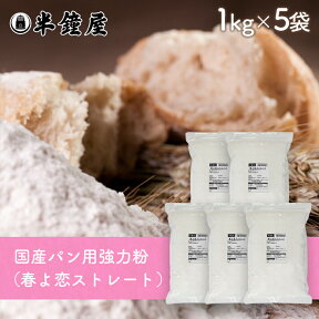 北海道産強力粉 春よ恋（はるよこい）ストレート 1kg×5袋（国産・食パン・製パン）