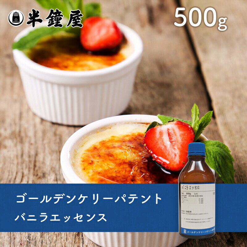 ゴールデンケリーパテント バニラエッセンス 500g（業務用サイズ）（冷菓・生菓子）