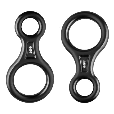 Azarxis エイト環 35kN レスキューエイト アルミニウム材質 高強度 耐久 軽量 クライミング用品 懸垂下降 岩登り 空中 救援