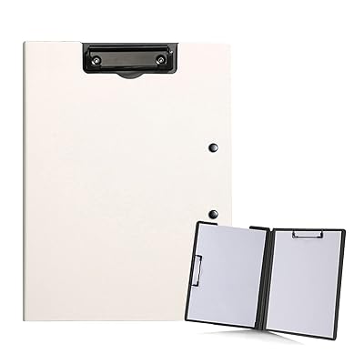 ALLMIRA バインダー a4 2つ折り クリップボード 二つ折り クリップファイル 両面 ダブルクリップ 折り..