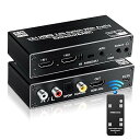 avedio links HDMI音声分離器 光デジタル 4K@60Hz HDMI 切り替え器2入力1出力 ARC リモコン付き HDMI 2.0 bスイッチャー 音声分離 光SPDIF +同軸+アナログRCAステレオ 出力 PS3/4 Xbox/ホ