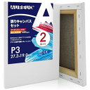 AUREUO 張りキャンバス セット P3 (27.3cmX19cm) 中目 綿化繊混紡 2枚 初心者 絵画用具 芸術絵創作 現代油絵 美術装飾 水彩画・油絵画...