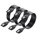 Cable Matters SATA ケーブル (ストレート型) Sata3 ケーブル 61cm 3本セット 6 Gbps対応 ラッチ付き SSDとHDD増設 ...