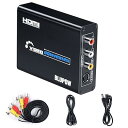 BLUPOW【電源不要】HDMI to コンポジット/S端子 変換器 1080P対応 HDMI to Composite 3RCA AV/S-Videoコンバーター ビデオ変換器 hdmiデジタル アナログ変換 hdmi rca 変換 hdmiコンバ