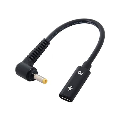 Cablecc Type C USB-Cメス入力、DC 4.0 * 1.7mm電源PD充電ケーブル、ラップトップ18-20Vに適合