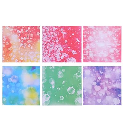 折り紙 両面 おりがみ ペーパー 15x15cm 折紙 正方形 手芸 千羽鶴用 DIY アート 色紙 100枚セット(スタイル3)