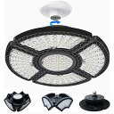 Batone ガレージライト 180W LEDシーリングライト ペンダントライト作業灯ガレージ 照明 led 5灯式 省エネ 6500K PSE認証済み 変形可能天井照明 カーポート ワークショップ 天井照明 照明 取付簡単 工事不要 角度調節可能