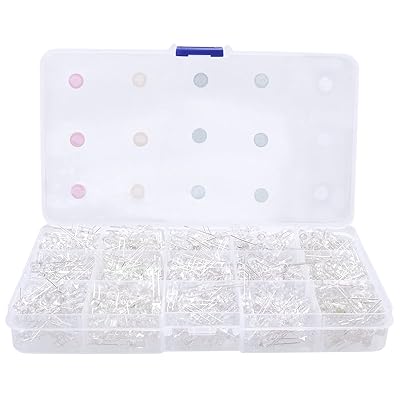 Bestgle 発光ダイオード5mm 500ピース透明LEDセットF5 LED電子部品バッグ LED電球5mm LEDダイオードライトLED ダイオード 高輝度...
