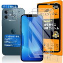 対応 iPhone 12 ガラスフィルム ガイド枠付き 【2+2+1枚セット: 2* フィルム + 2* レンズ保護フィルム + ガイド枠 】 apple iphone12 超薄型 強化ガラス さらさら アイフォン12 保護フィルム いpほね12 液