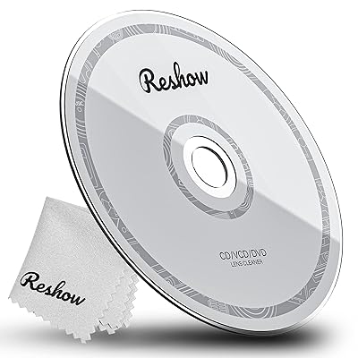 Reshow 乾式 レンズクリーナー CD/DVD用 - 光学系にダメージを与えない - マイクロファイバークロス、クリーニングディスクを含む