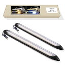 GZRUICA 流れるウインカー シーケンシャルウインカー デイライト LEDテープライト 防水 高輝度チップ ホワイト/アンバー切り替え可能 車用 34.5CM 黒ベース DC12V 汎用 2本セット