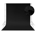 FotoFoto 背景布 黒布 ブラック 1.5m x 2m 暗幕 遮光 布 厚手 黒 布 撮影用 背景シート 黒い布 透けにくい 黒い背景 バックグラウンド クロマキー 背景 スタンド ポール対応 バックペーパー 黒シート 無地 洗濯可 アイロン掛
