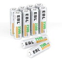 EBL 単3電池 充電式 10本セット 大容量2500mAh長持ち ニッケル水素充 単3充電池 約1200回繰り返し充電可能 単三充電池
