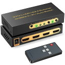 HDMI2.0切替器3入力1出力自動&手動切替 4K60Hz3D HDCP2.2HDR対応 リモコン付属 PS5/PS4/Nintendo/Switch/FireTV Stick対応セレクター