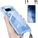 Google Pixel 8a ケース クリア ショルダー ストラップ付き グーグル ピクセル8a カバー 透明 肩掛け 縄掛け 斜めかけ TPU 耐衝撃 全面保護 薄型 韓国 可愛い pixel 8a スマホケース