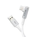 エレコム USB Type-C ケーブル (A to C) L字コネクタ 抗菌・抗ウイルス 30cm ホワイト 【iPhone 16 シリーズ 対応検証済】 MPA-ACL03NWH