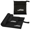 VACNITE 2枚 速乾タオル 152*78cm+80*38cm スポーツタオル 収納袋付き 超吸水 柔らかい 色褪せない 防臭 高い耐久性 軽量 湿気 梅雨対策 旅行タオル バスタオル 水泳/スポーツ/旅行/家庭用 (2枚セット ブラック)