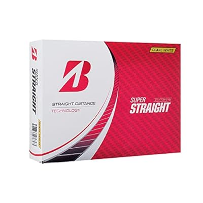 BRIDGESTONE(ブリヂストン)ゴルフボール SUPER STRAIGHT 2023年モデル 12球入 パールホワイト