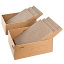 LIFLIX 猫 爪研ぎ 段ボール 箱型 猫 つめとぎ6枚入り 猫ベッド兼用 経済的 掃除楽 43.5×33.5×15.5cm