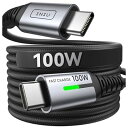 INIU USB Type C ケーブル 100W 5A PD QC対応 急速充電 高速データ転送 高耐久ナイロン編み Type c to Type c USBケーブル タイプC 充電ケーブル iPhone 16 15 MacBook Air Pro