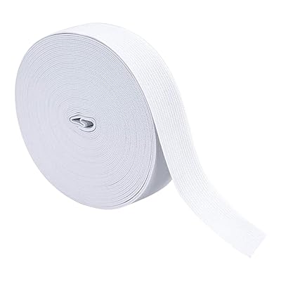 Charmoon 平ゴム ゴムベルト 業務用 長さ40m (ホワイト, 幅3cm)