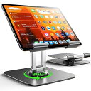 LISEN iPad スタンド タブレット iPad mini 角度自由調整 タブレットスタンド 卓上 折り畳み iPadスタンド アルミ合金製 タブレットホルダー 滑り止め モニタースタンド 安定性拔群 置き台 テーブル 2024人間工学設計 iP