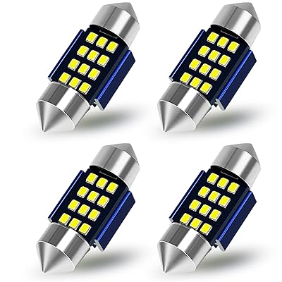 TORIBIO DC12V車用 T10×31mm 12連2016SMD LED 両口金 ルームランプ 極性フリー キャンセラー内蔵 極高輝度 ホワイト トランク...