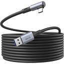 KIWI design Quest 3/2/1/ProおよびPico 4に対応したリンクケーブル、16フィート、ケーブルクリップ付き、高速PCデータ転送、VRヘッドセット用USB 3.0からUSB Cケーブル(2)