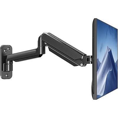 MOUNTUP PCモニターアーム 壁掛け 液晶ディスプレイアーム ガススプリング 13～32インチ対応 耐荷重1～8kg 壁掛アーム式 VESA75mm 100mm 上下左右角度調節 MU2003-07