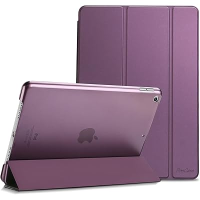 ProCase iPad 9/8/7 ケース (2021 2020 2019) 半透明バックカバー スマートカバー 軽量 三つ折りスタンド iPad 10.2" 対応 - パープル ProCase iPad 9/8/7 ケース (2021 2020 2019) 半透明バックカバー スマートカバー 軽量 三つ折りスタンド iPad 10.2" 対応 - パープル