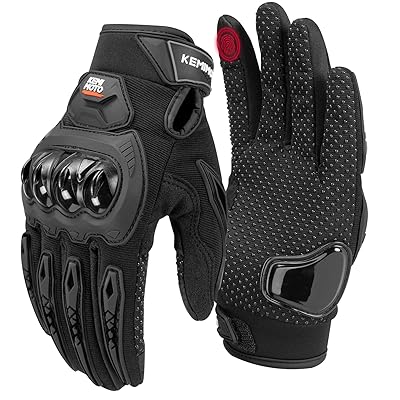 KEMIMOTO バイク グローブ 夏 春 メッシュ スマホ対応 夏用グローブ バイク手袋 バイク用グローブ オールシーズン レディース メンズ オートバイ 作業 登山 ブラック L 8002