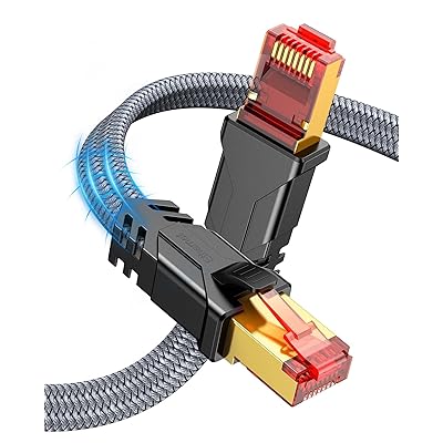 Snowkids LANケーブル cat8 2M ランケーブル CAT8 超高速 有線lan8 ケーブルフラットタイプ40Gbps/2000MHz CAT7準拠 RJ45 ツメ折れ防止 イーサネットケーブル パソコン switch PS5などに対応