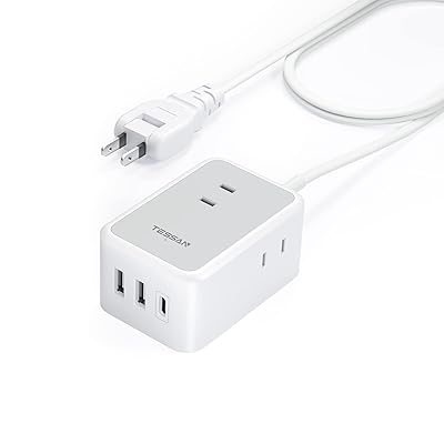 延長コード 3m 電源タップ usb たこあしコンセント テーブルタップ TESSAN タコ足配線 3個ACコンセント type-C 1ポート USB-A 2ポート 電源コード スイングプラグ マルチ 壁掛け 卓上