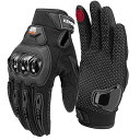 KEMIMOTO バイク グローブ 夏 春 メッシュ スマホ対応 夏用グローブ バイク手袋 バイク用グローブ オールシーズン レディース メンズ オートバイ 作業 登山 ブラック M 8002