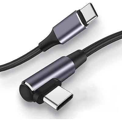 USB Type C ケーブル L字 3M 100W/5A PD対応 QC 4.0急速充電 高速データ転送 高耐久ナイロン編み Type c to Type c タイプC 充電ケーブル Type C機種対応