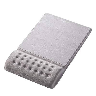 エレコム マウスパッド リストレスト一体型 COMFY 疲労低減 軽快操作 グレー MP-096GY