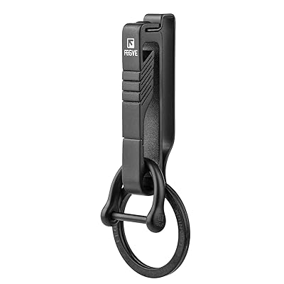 TISUR カラビナ キーホルダー チタン ベルト フック カラビナ おしゃれ キーリング付き 車 自転車 バイク 家 鍵 プレゼント ギフト (BK1*1個+...