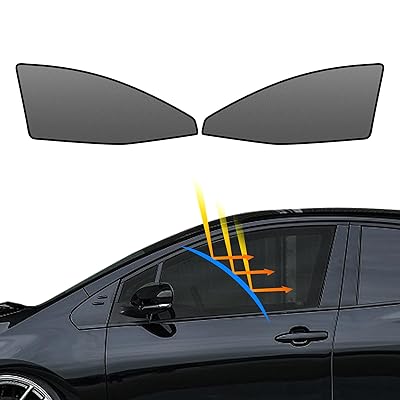BLUESEATEC トヨタ プリウス 50系 遮光 メッシュカーテン マグネット式 サンシェード H27.12-R5.1 PRIUS 4代目 サイド用 ZVW50/ZVW51/ZVW55 運転席 助手席 日除け 2枚