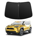 【強化版】トヨタ ヤリス クロス 10系 フロントガラスサンシェード yaris cross R2.8-現行 UVカット 吸盤不要 遮光断熱 夏 紫外線 UVカット 簡単着脱 内装パーツ 車種専用設計 折り畳み式 収納袋付き