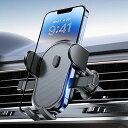 Miracase スマホホルダー 車 改良された通気クリップ 車 スマホスタンド ワンタッチコントロール iPhone、サムスン、すべてのスマートフォンに互換性あり 日本語説明書付き