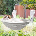 JUNSPOW 猫窓用ハンモック 折り畳み式 猫 ベッド 吸盤式 猫 ハンモック 窓掛け 猫ベッド 耐荷重18kg(50*36cm)取り付け簡単 取り外し可能(ジッパー設計) キャット日光浴 睡眠 運動 休憩 四季兼用 通気性 グレー