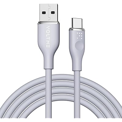 VOLTME USB Type C ケーブル 柔らかいシリコン製 絡まない 断線防止 タイプc ケーブル 急速充電 QuickCharge3.0対応 Xperia/Galaxy/LG/iPad Pro/MacBook その他 Android(アンドロ