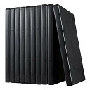 サンワダイレクト DVDケース 2枚収納 10枚セット DVD トールケース ブラック 200-FCD033BK