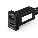 USB入力ポート&HDMI入力ポート オーディオ中継 オーディオパーツ スイッチホールパネル TOYOTA トヨタ車系用