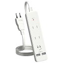 素直な虹 電源タップ usb付き 延長コード 1m USBコンセント 【2個USB充電ポート・2つACコンセント・PSE認証済】 電源ケーブル1m たいぷしー充...