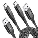 USB Type C ケーブル【2M/2本】急速充電 タイプc ケーブル【PD& QC3.0対応60W急速充電】type-c ケーブル 高速データ転送usb c ケーブル iPhone 16/iPhone 15 Plus Pro MAX、iPad P