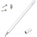 2in1タッチペン MEKO スタイラスペン スマートフォン タブレット スタイラスペン iPad iPhone Android ホワイト