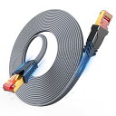 Snowkids LANケーブル 10M CAT8 カテゴリー8 超高速 RJ45 コネクタ 有線lan フラット らんケーブル 40Gbps/2000MHz CAT8準拠 イーサネットケーブル ランケーブル シールド モデム ルータ PS3 PS4